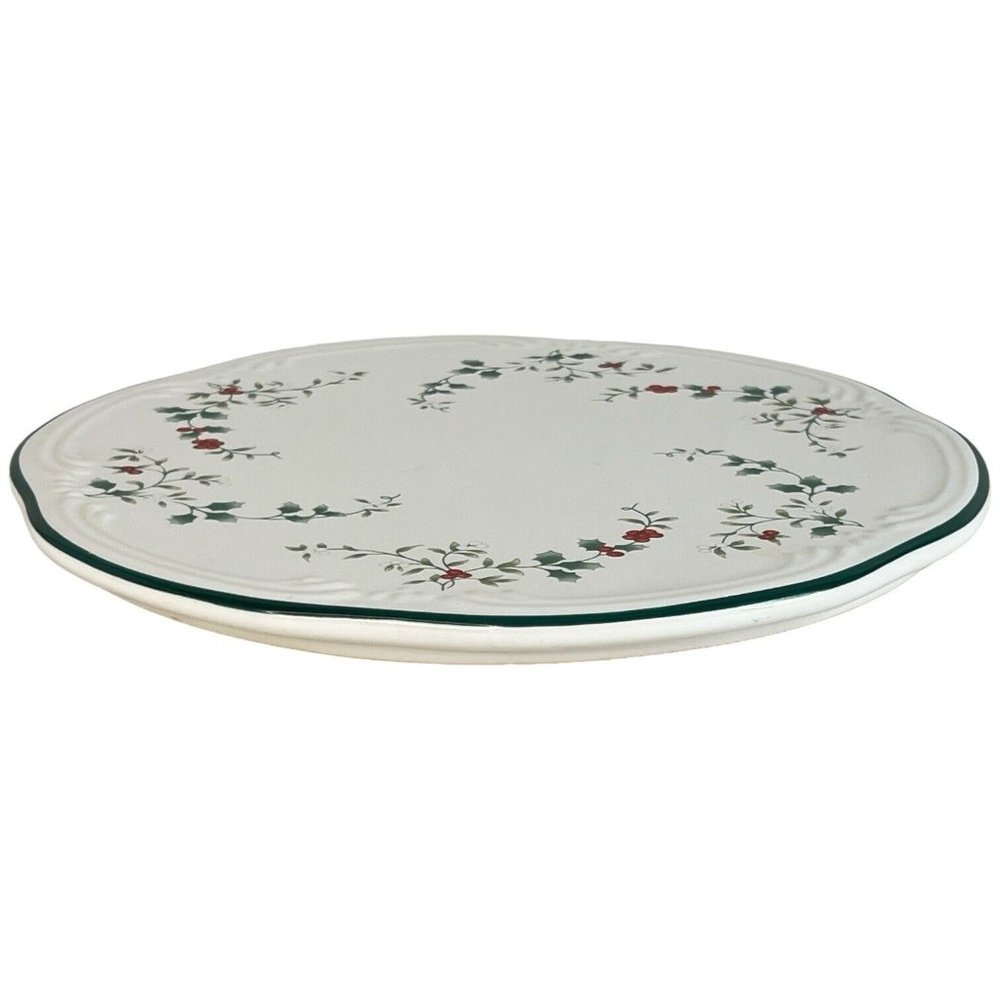 Vtg Pfaltzgraff Winterberry Trivet Hot Plate Cheese Tray 8.75  IN Scalloped Edge - Picture 5 of 5